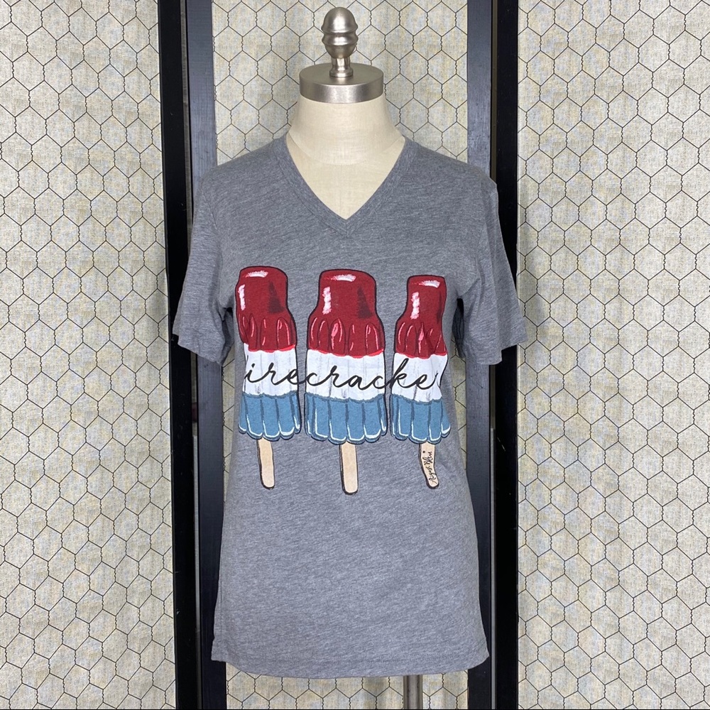 August Bleu Firecracker Patriotic Popsicles Short Sleeve Tee